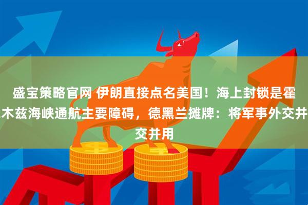 盛宝策略官网 伊朗直接点名美国！海上封锁是霍尔木兹海峡通航主要障碍，德黑兰摊牌：将军事外交并用